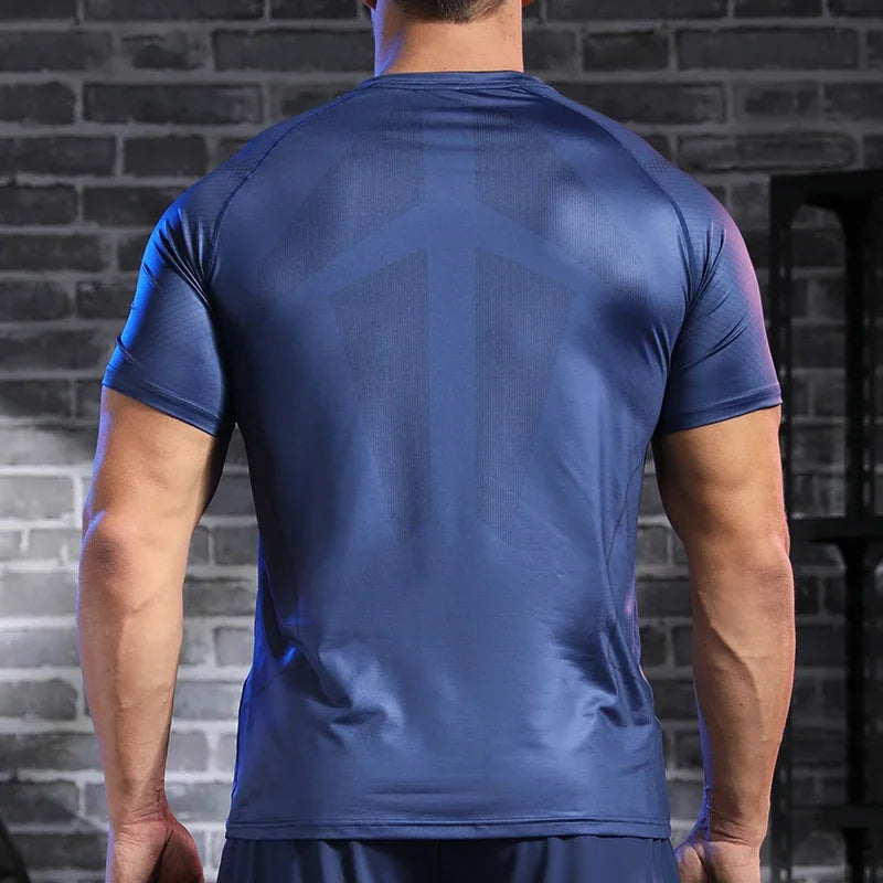 Men's Short Sleeve Breathable Gym Fitness Muscle Fit Shirt Yoga Running T-shirt