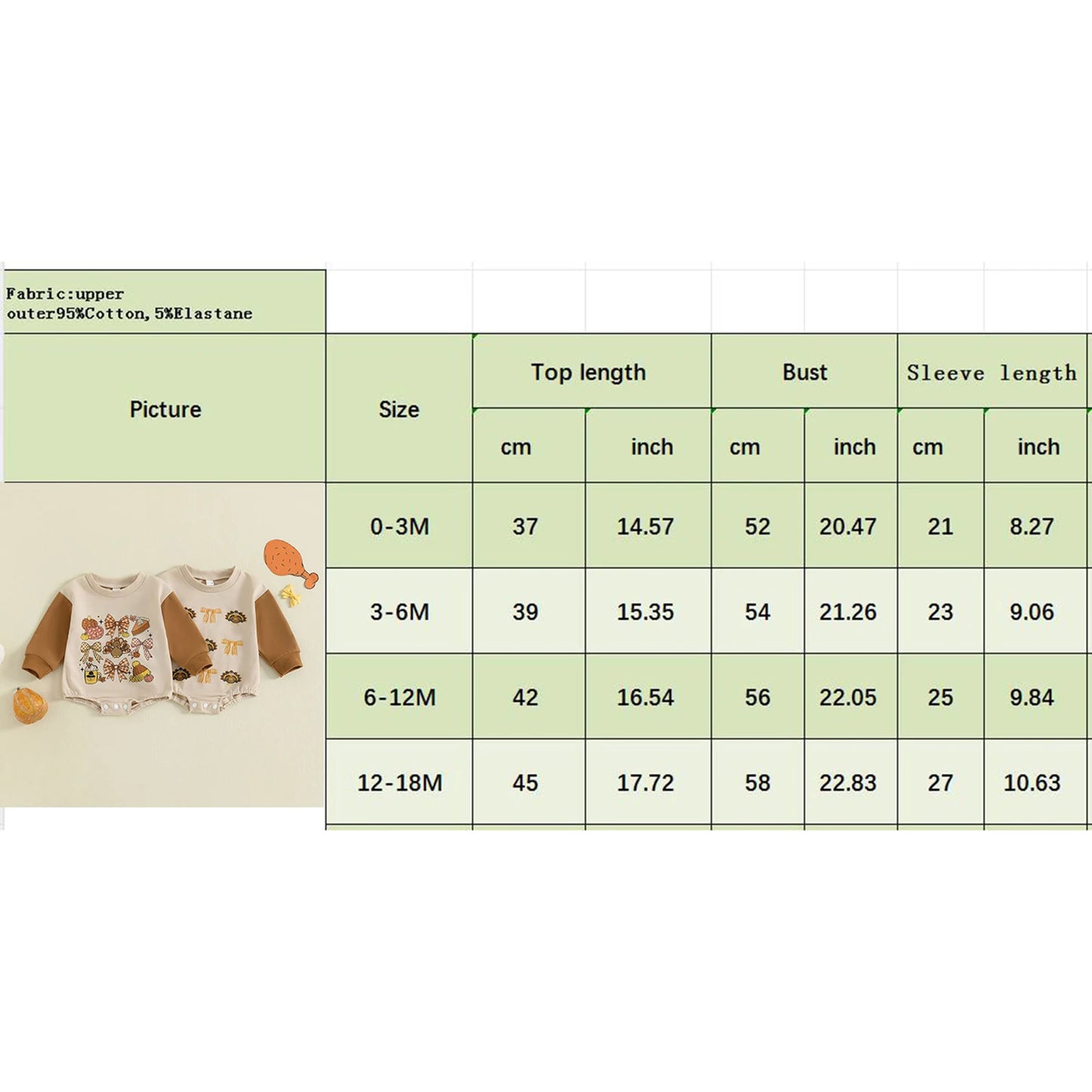 Baby Thanksgiving Romper - Bow Turkey Print Long Sleeve Bodysuit