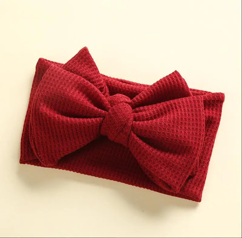 Infant Baby Girl Bow Headband Cute Stretch Bowknot Sweat Hair Bands Clothing Accessories