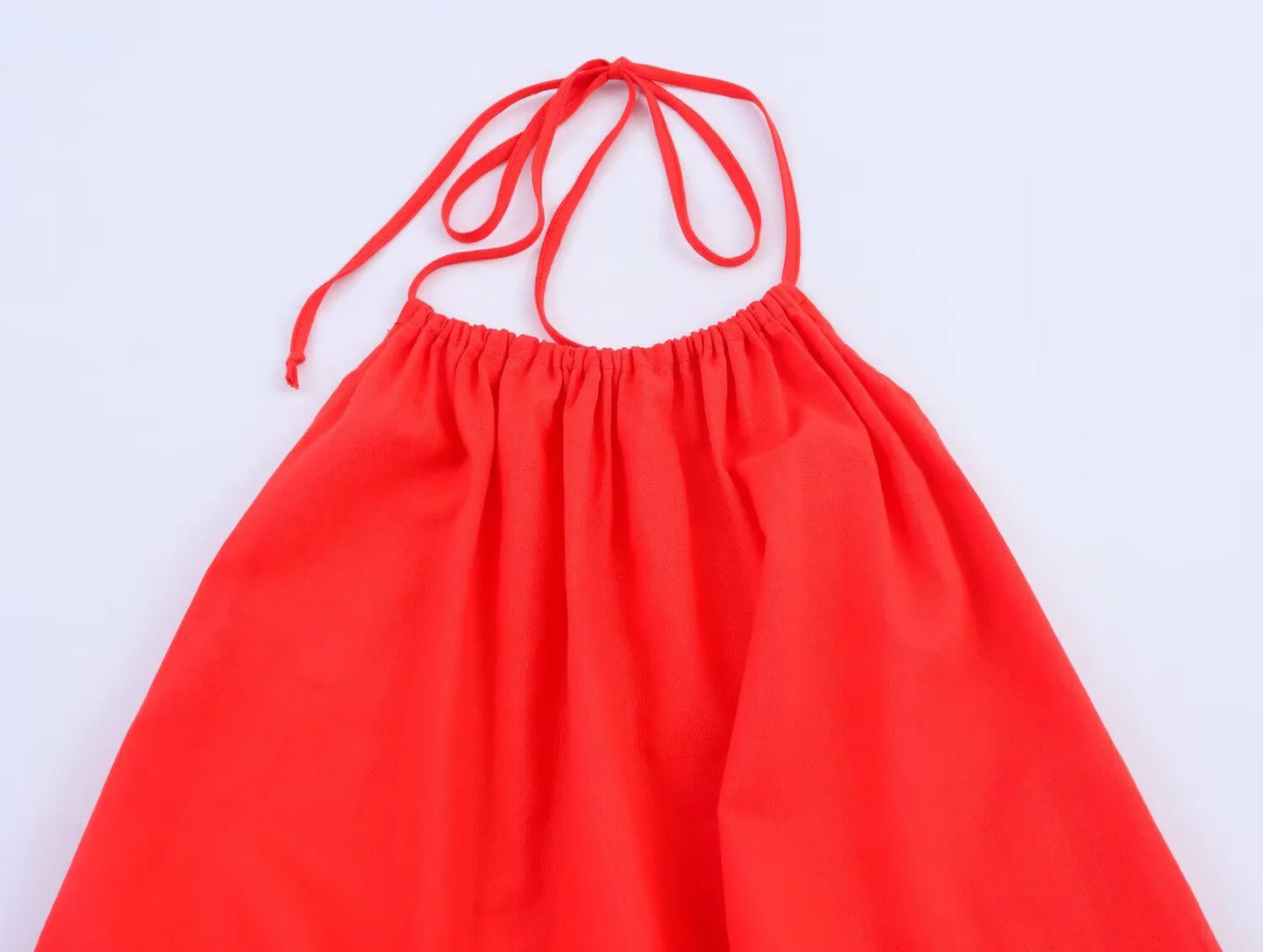 Women's Sleeveless Halter Neck Backless Summer Dress - Elegant Party Dress