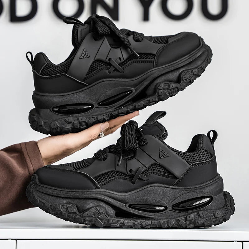 Street Style Platform Sneakers - Men's Skateboard Running & Tennis Trainers