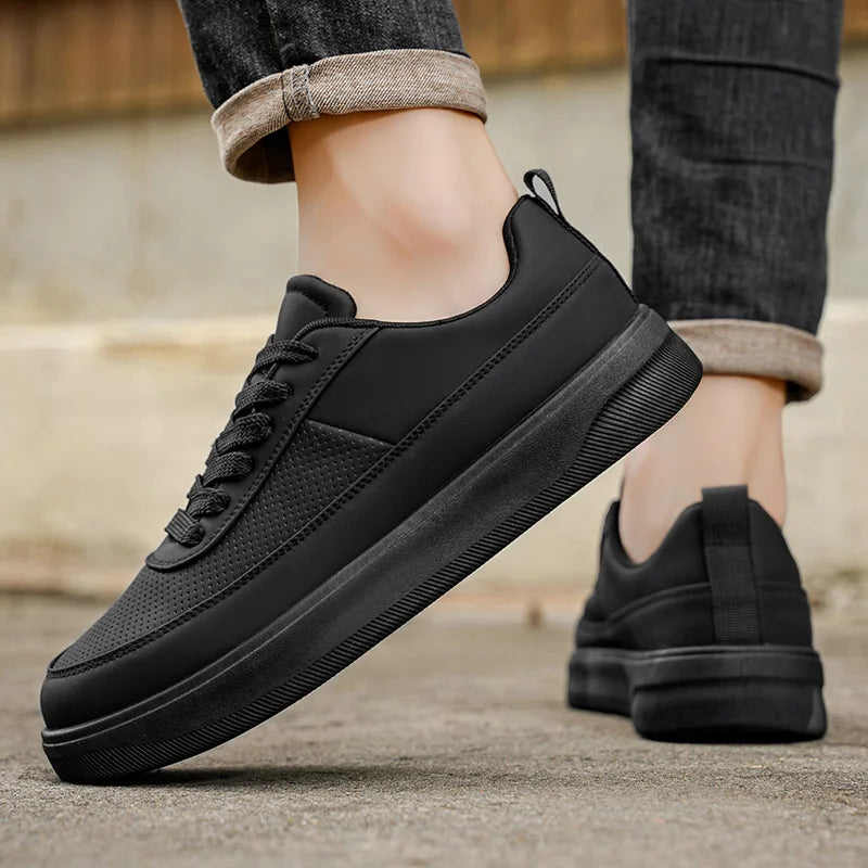 Men's Platform Casual Sneakers - Breathable Skateboard Running Shoes