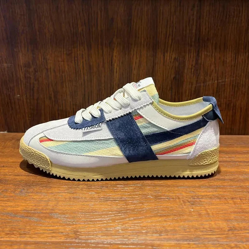 Men's Platform Casual Sneakers - Lace-Up Sports Running Shoes