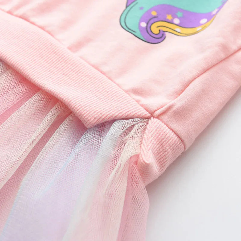 Children's Girl's Unicorn Princess Dress Toddler Dress 3-7 Y