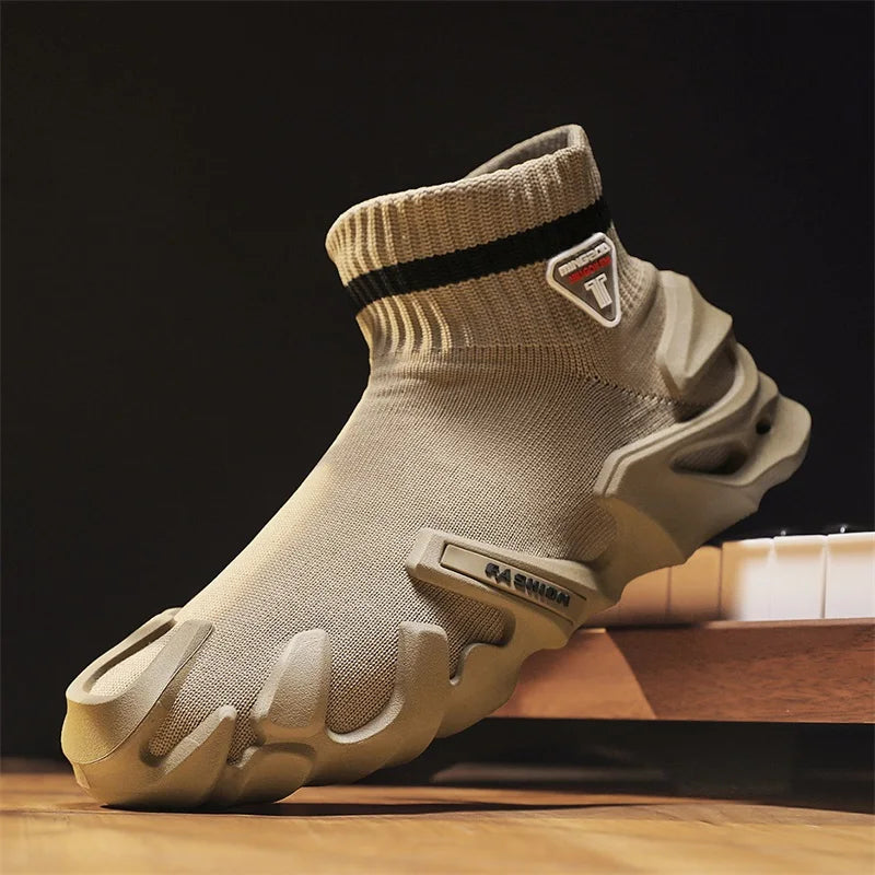 Men's Sports Mesh Slip On Comfortable High Top Shoes Sneakers