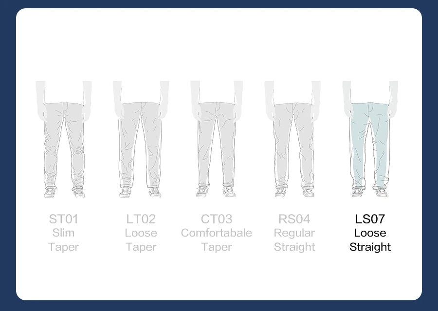 Men's Vintage Washed Denim Jeans - 13.8oz Loose Straight Casual
