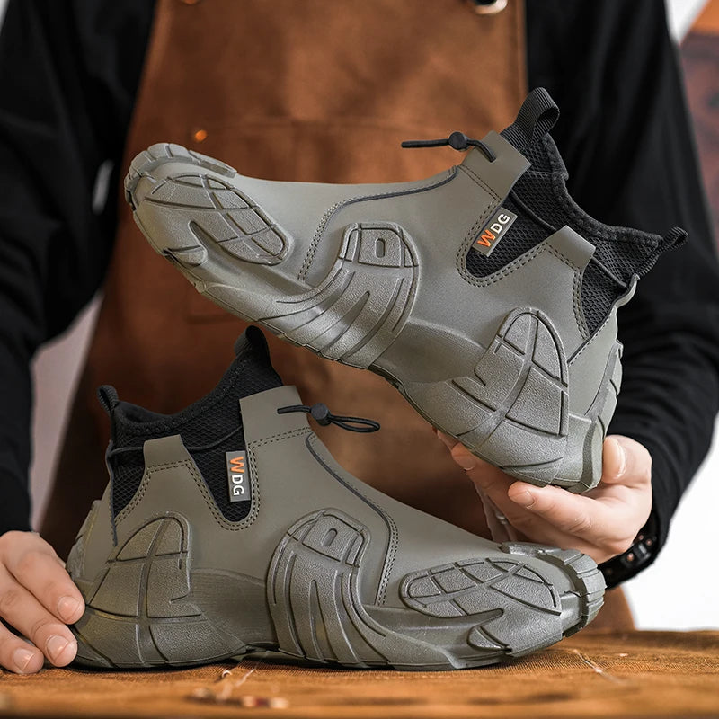 High-Top Platform Sneakers - Men's Slip-On Ankle Boots