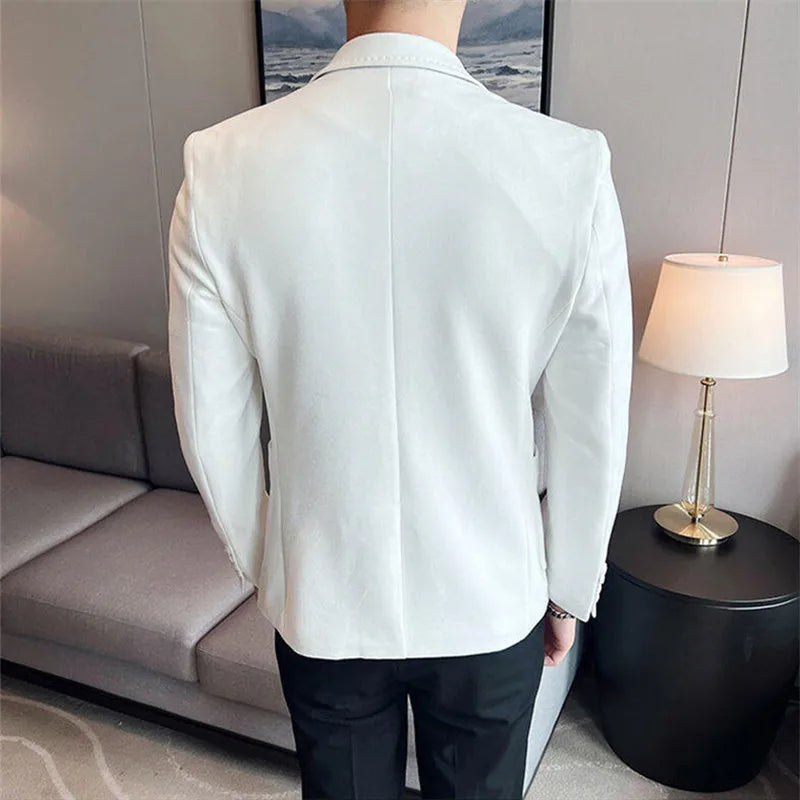 Men's Slim Fit Smart Casual Blazer - Wedding Office Suit Jacket