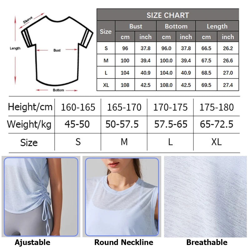 Women's Summer Gym T-Shirt - Breathable Quick Dry Fitness Tank Top