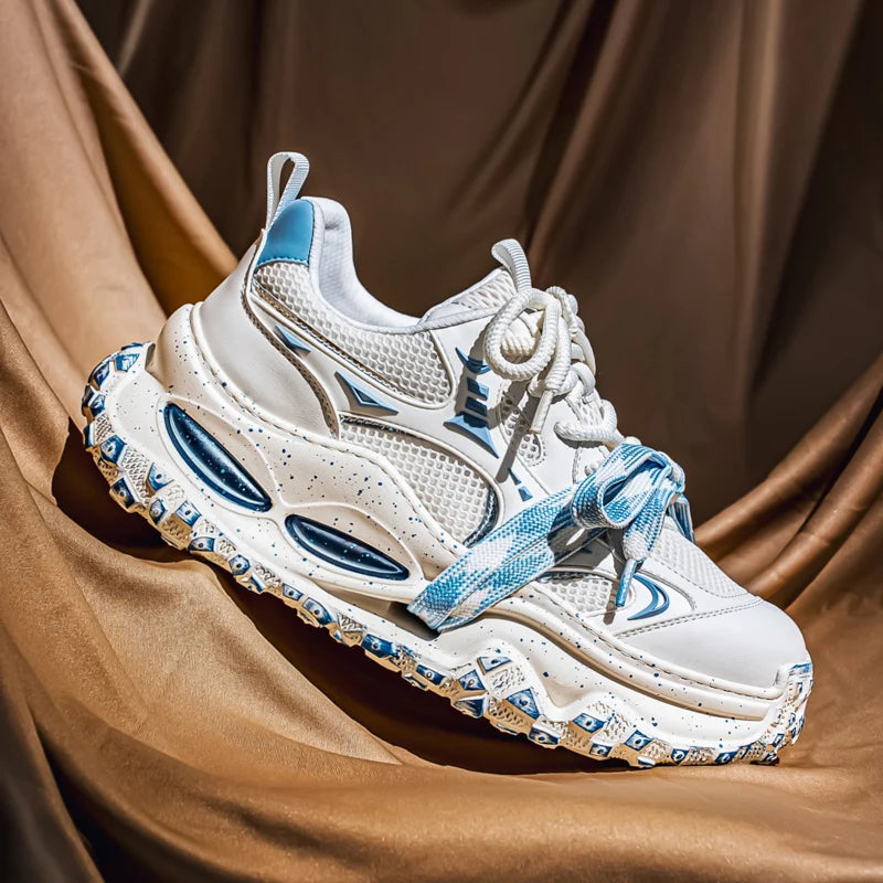 Platform Strap Sneakers - Men's Breathable Skateboard & Tennis Trainers