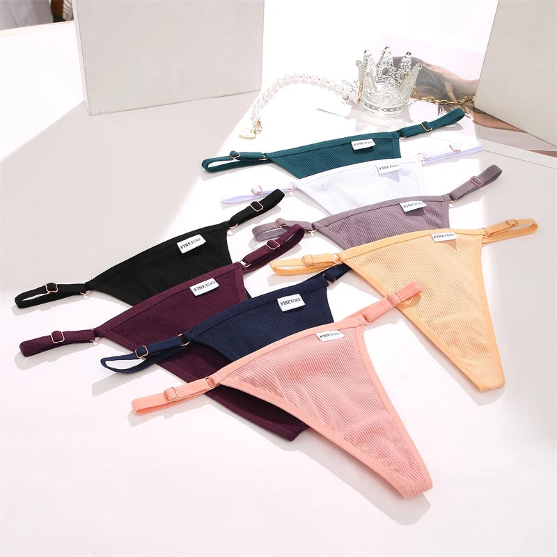 Women's Cotton Thong Underwear 3-Pack