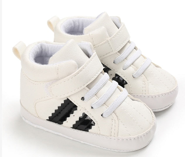 Newborn Baby Classical Sport Soft Sole PU Leather Sneakers Shoes