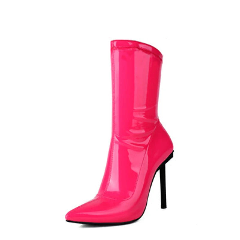 Suede Elastic Ankle Boots