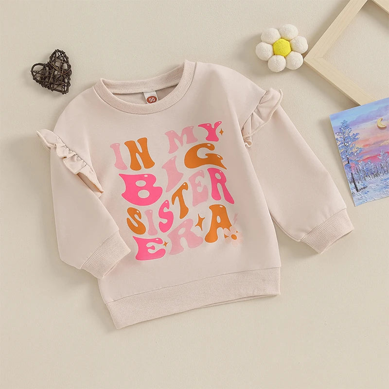 0-6Y Girl Sweatshirt/Romper Ruffles Long Sleeve Colourful Letter Print Jumpsuits Babygrow