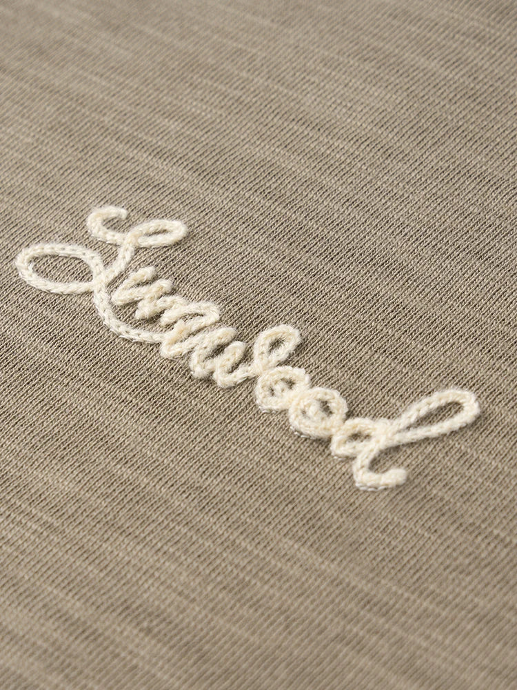 Heavyweight 300gsm Slub Cotton Oversized T-Shirt with Letter Embroidery