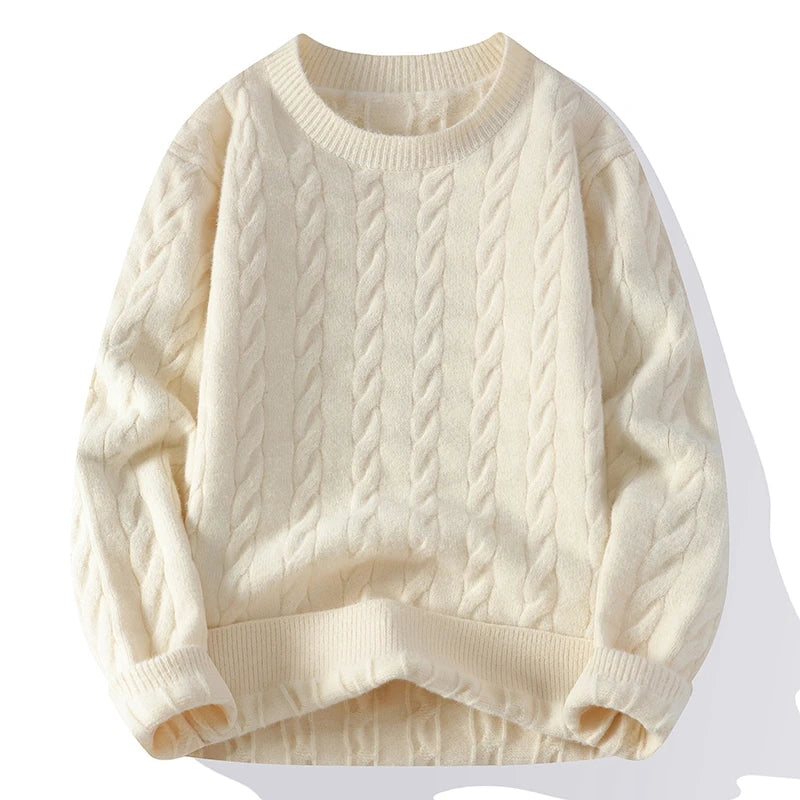 Men's O-Neck Knitted Pullover Sweater