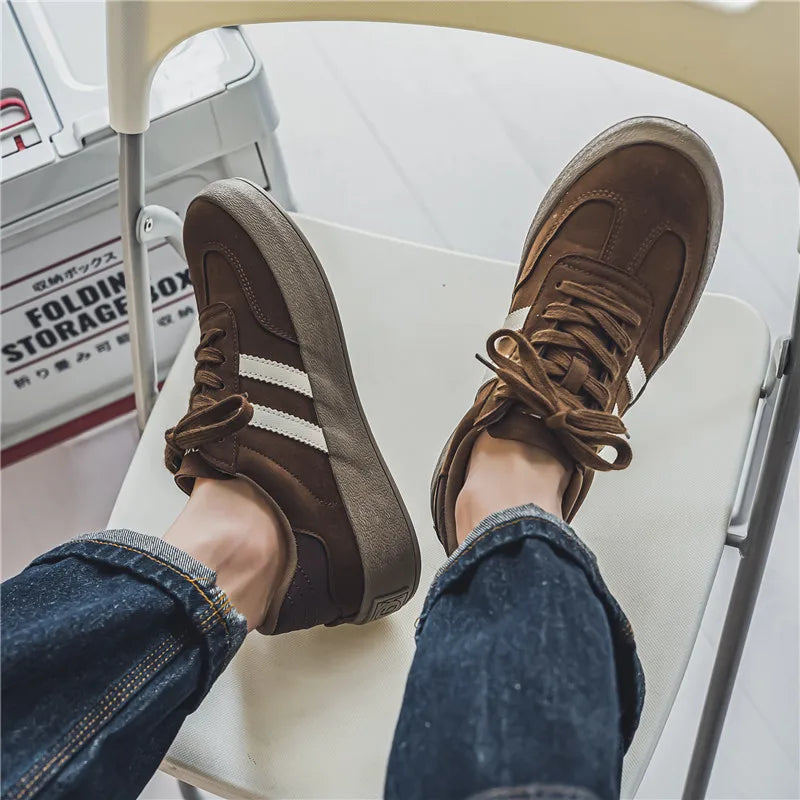 Men's Casual Platform Sneakers - Sports Skateboard Running Shoes