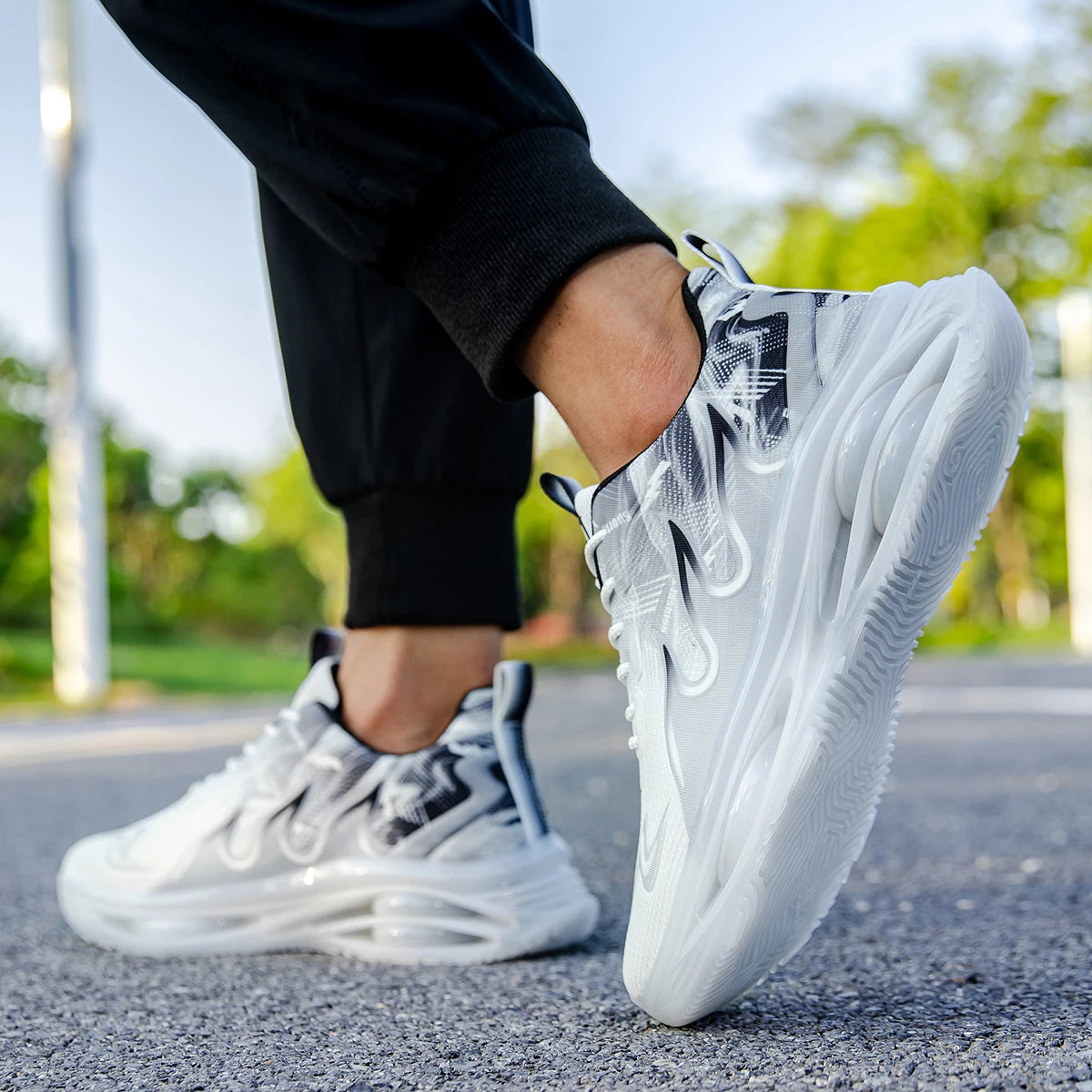 Men's Summer Breathable Sports Light Running Tennis Casual Sneakers Platform Trainers Shoes
