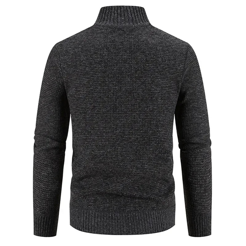 Men's Cardigan Sweater - Patchwork Warm Knitted Coat