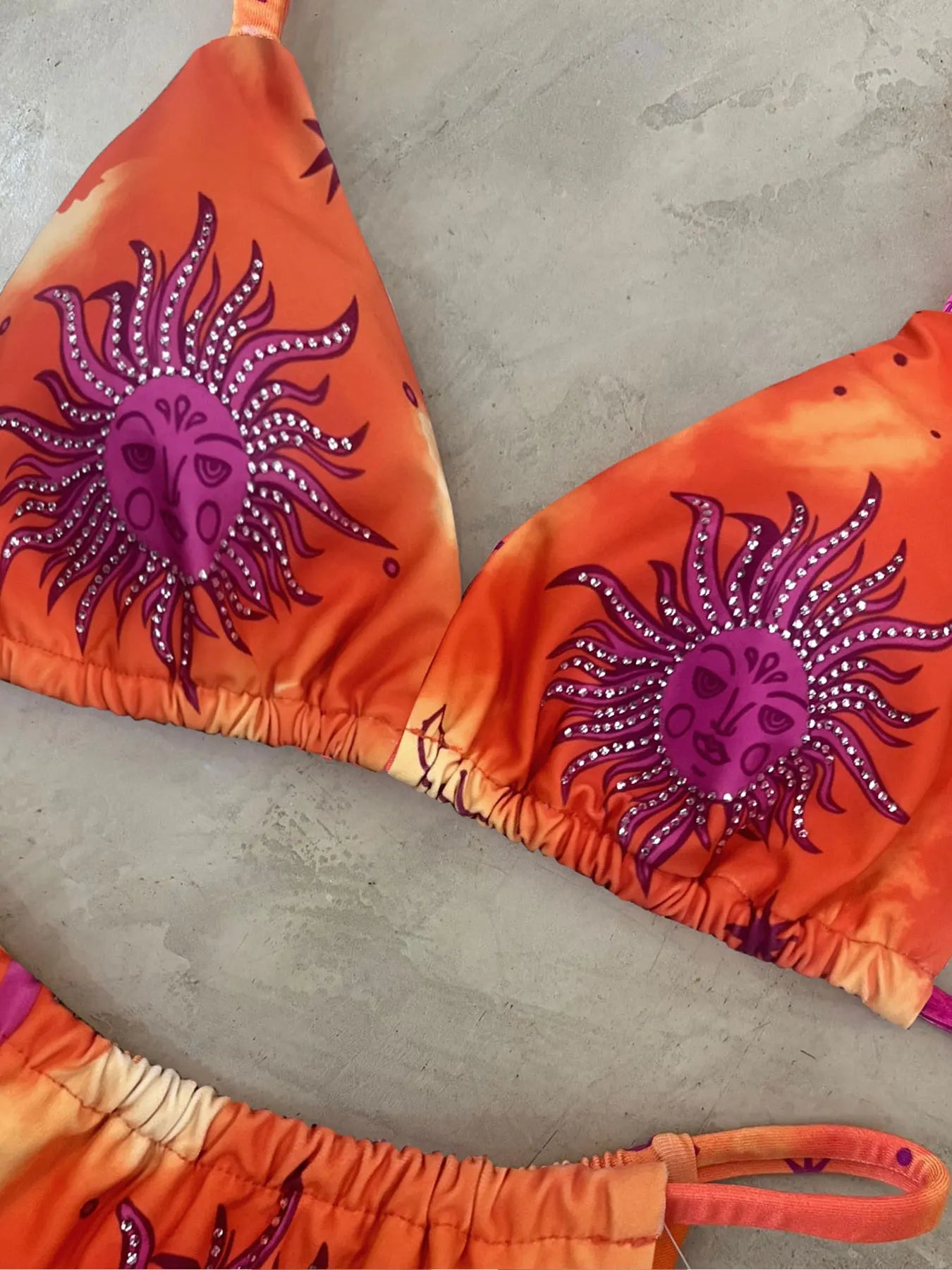 Women's Beaded Halter V-Neck Bikini Set - Elegant Beach Swimwear