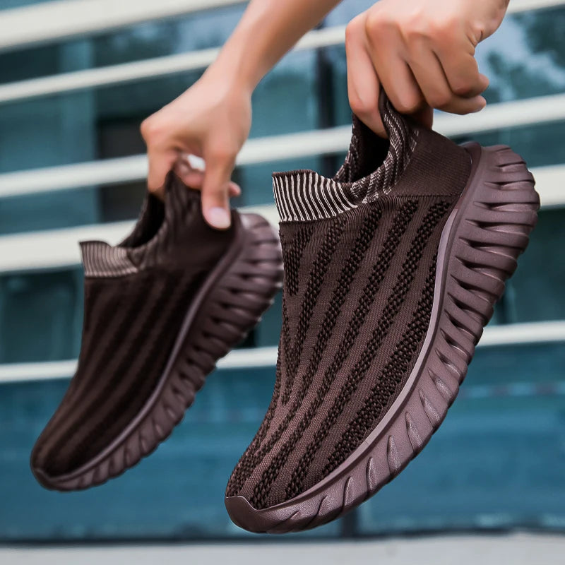 Men's Casual Platform Sneakers - Slip On Tennis Trainers