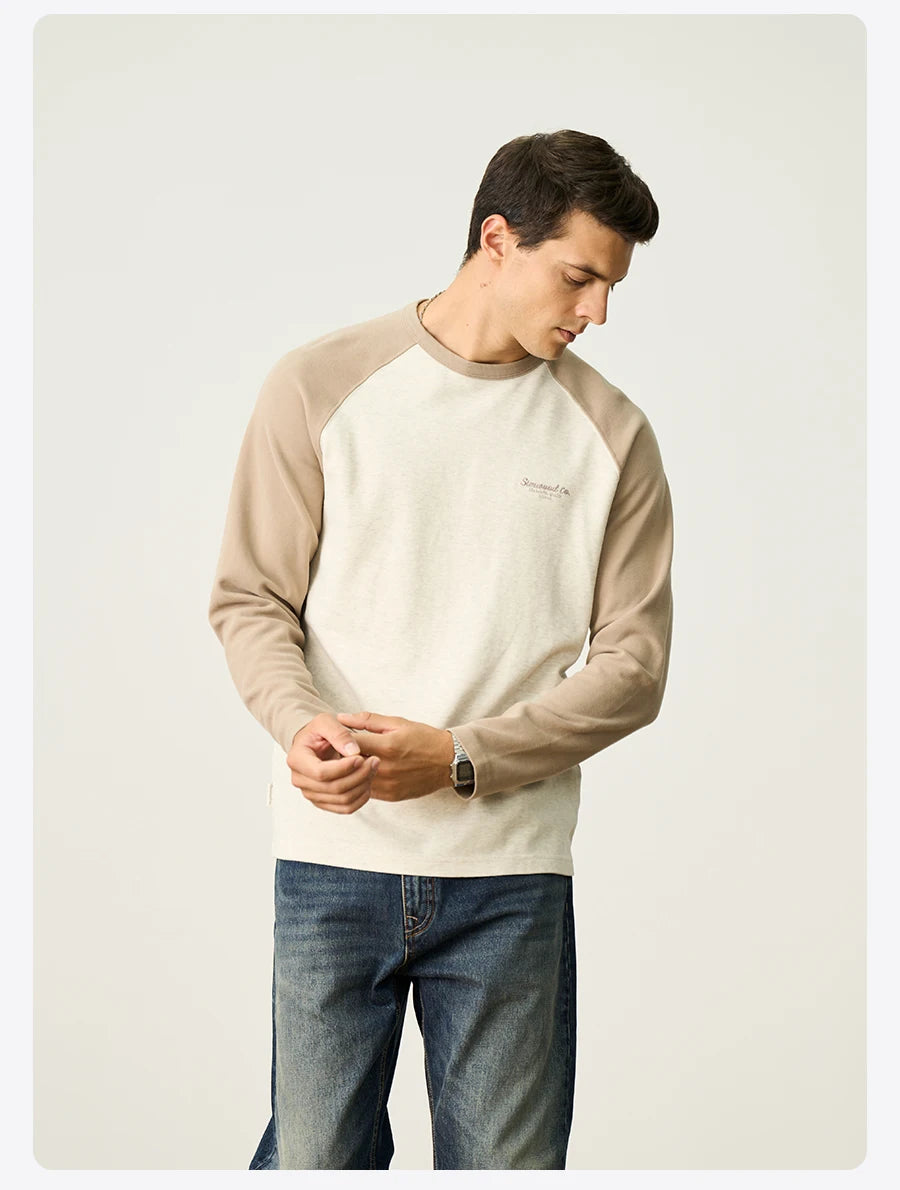 310gsm Warm Thermal Fabric Long Sleeve Raglan Sleeve T-Shirt