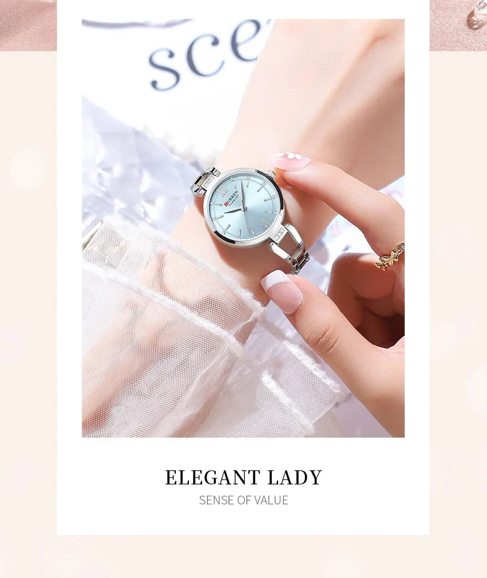 Diamond Ladies Quartz Watch - Waterproof Stainless Steel Luxury Timepiece