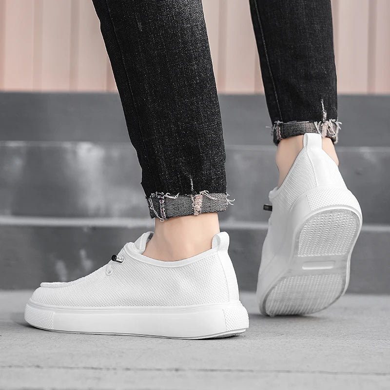 Summer Casual Sneakers - Men's Breathable Flat Tennis & Running Trainers