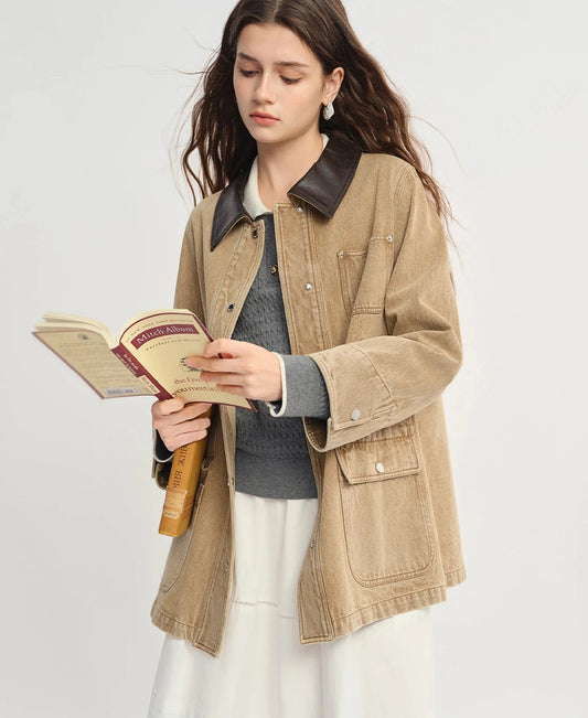 Contrast Wash Denim Jacket