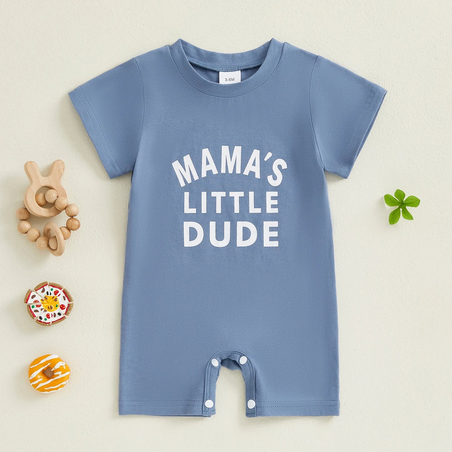 0-18M Casual Baby Boys Rompers Letter Print Short Sleeve Button Summer Bodysuits Jumpsuit
