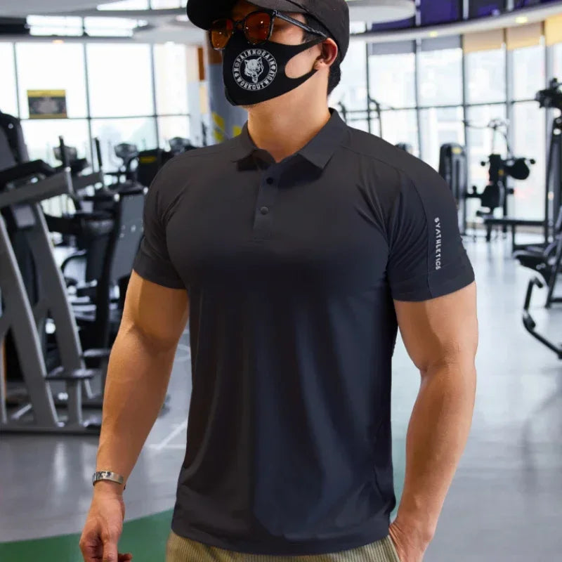 Men's Running Top Muscle Fit Short Sleeve Jogging Compression Fitness Workout T-shirt