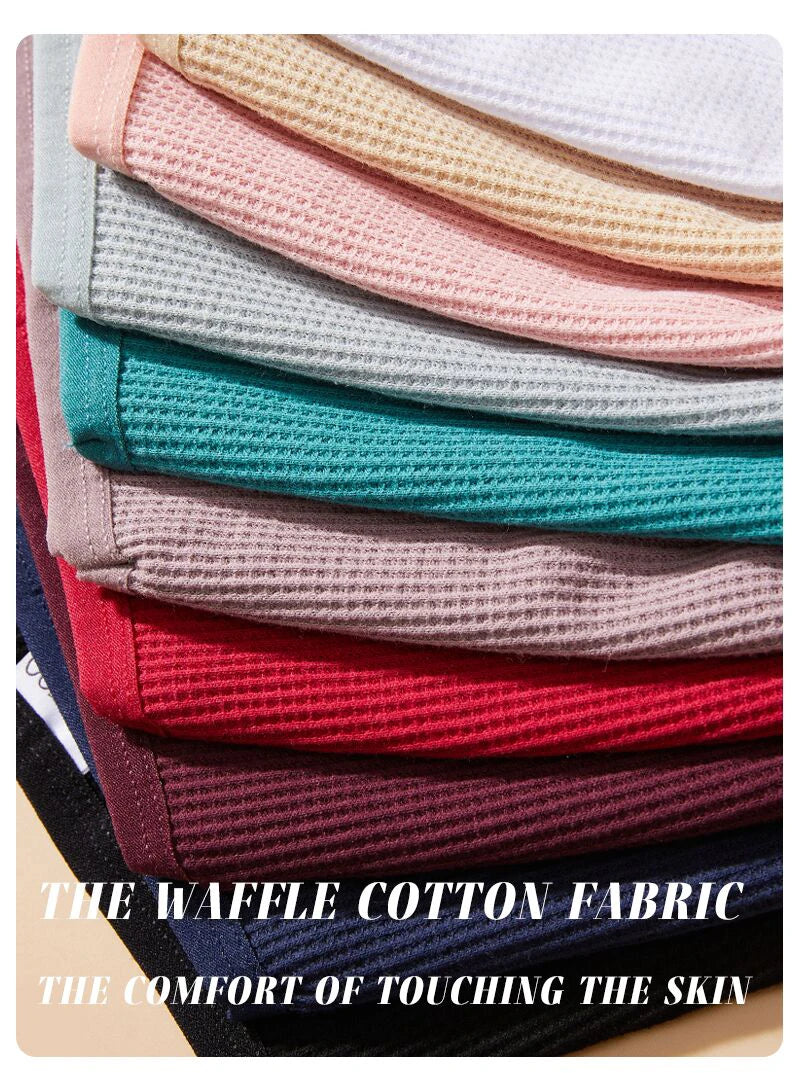 Women's Cotton Brazilian Panties 3-Piece Set - Waffle Style Underwear