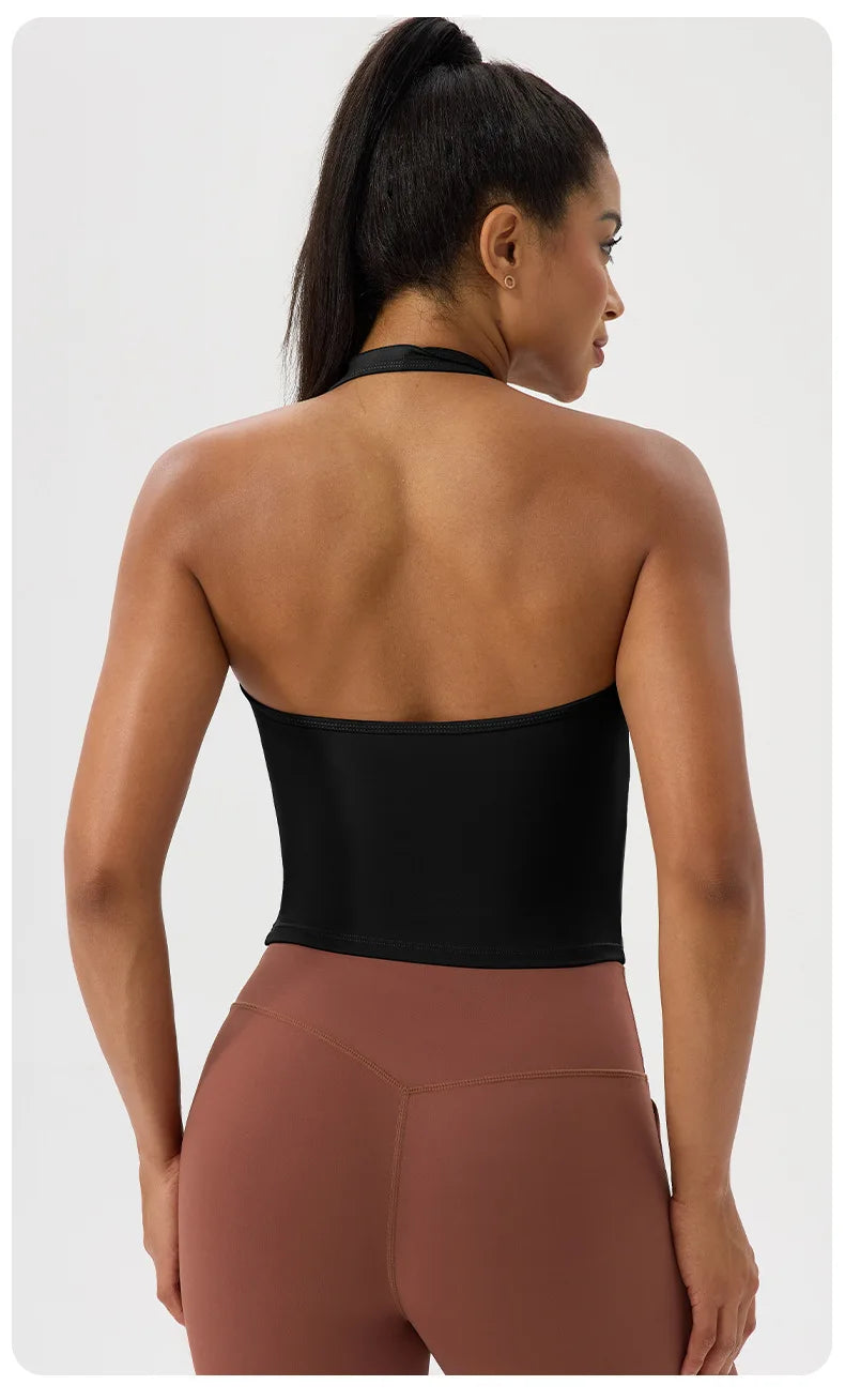 Women's Sleeveless Fitness Yoga Top - Breathable Quick Dry Summer Gym Vest