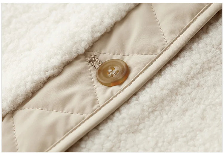 Women's Fleece-Like Cotton Winter Jacket - Thickened Warm Coat