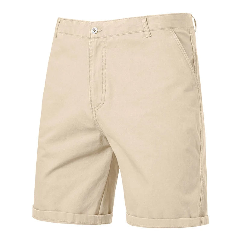 Men's Cotton Casual Shorts - Smart Casual Knee Length Trousers