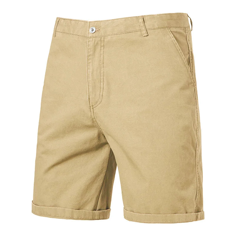 Men's Cotton Casual Shorts - Smart Casual Knee Length Trousers