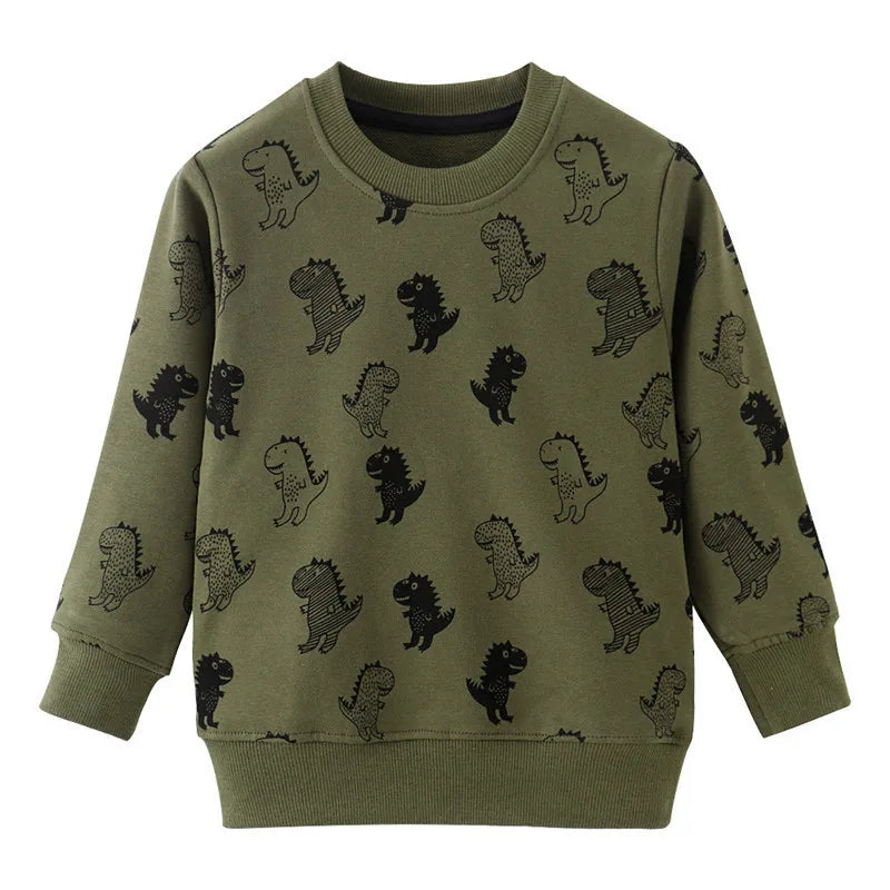 Boy's Cartoon Print Long Sleeve Toddler Children's Sweatshirt