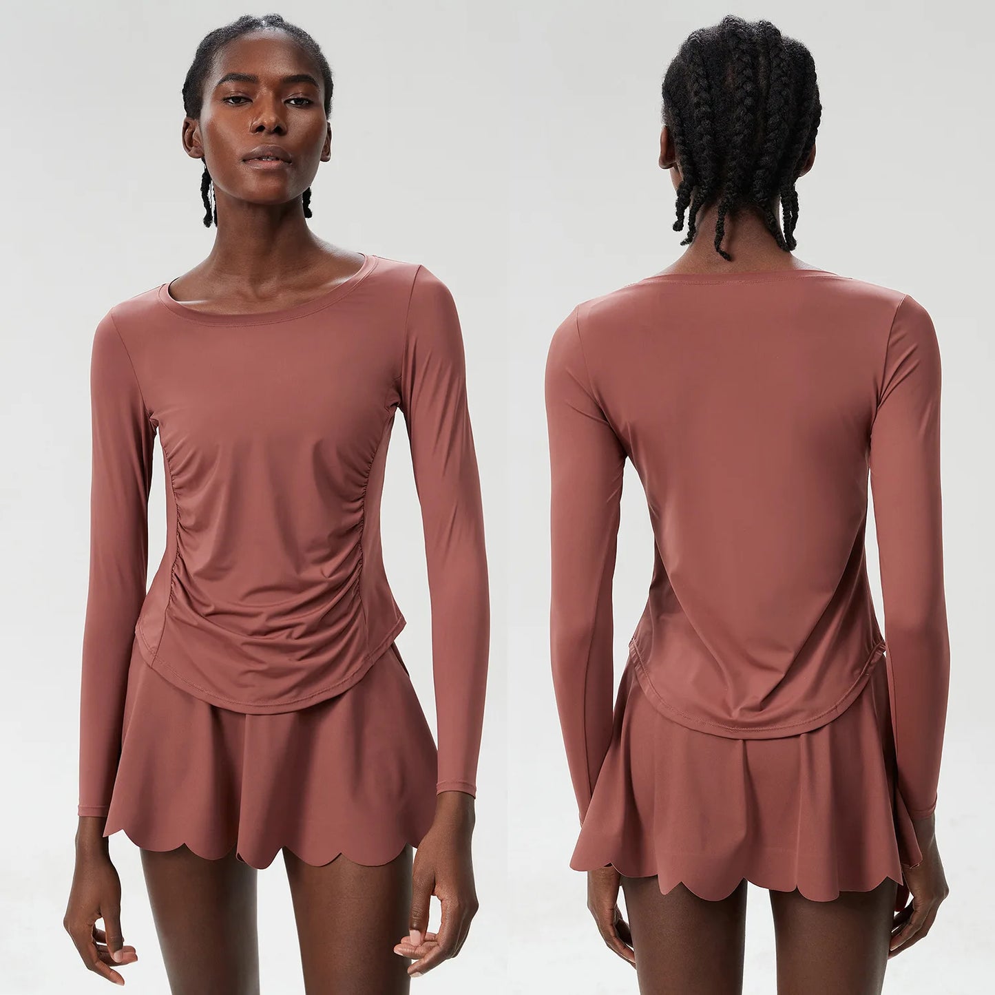 Two-Piece Athletic Set - Breathable Running Suit with Shorts