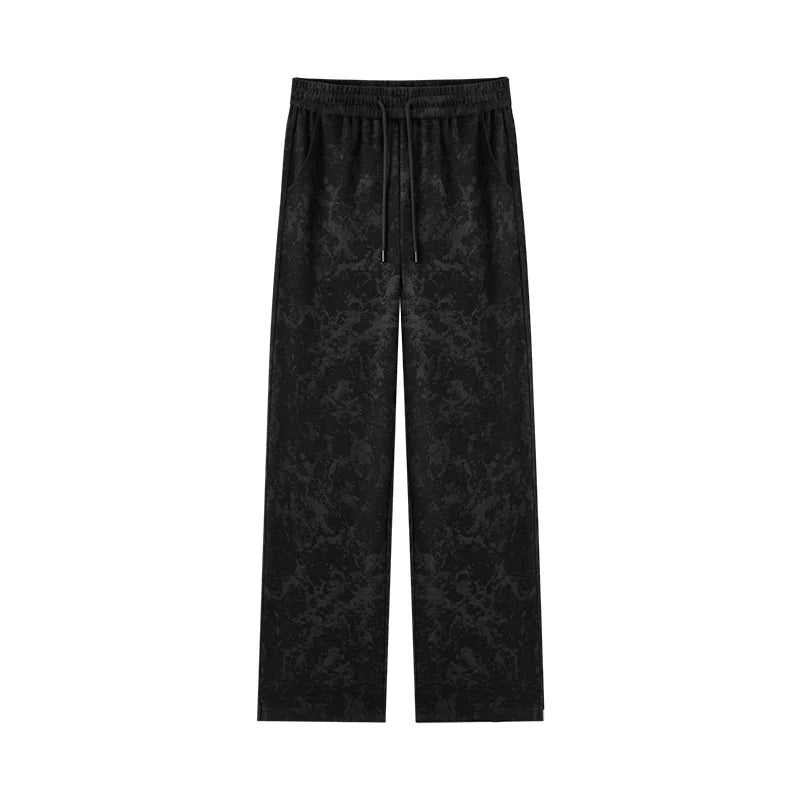 Women's Wide Leg Wool-Like Pants - Full Print Loose Fit Trendy Streetwear