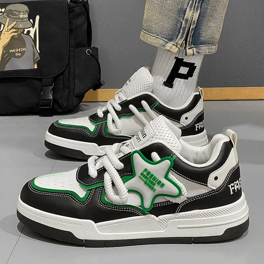Men's Casual Stars Platform Skateboard Tennis Sports Comfortable Vulcanized Sneakers
