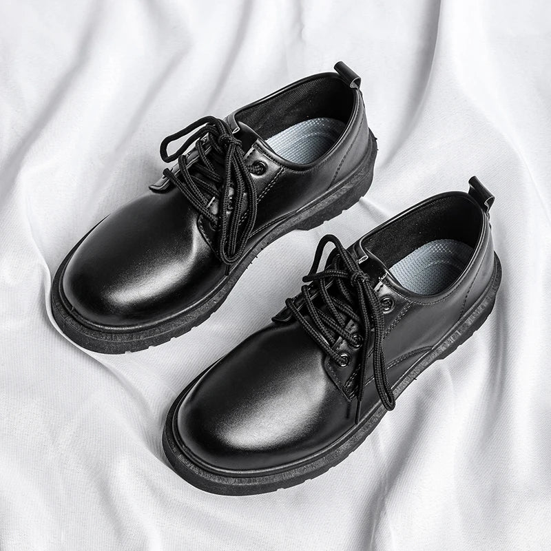 Platform Casual Dress Shoes - Men's Leather Work & Business Sneaker Flats