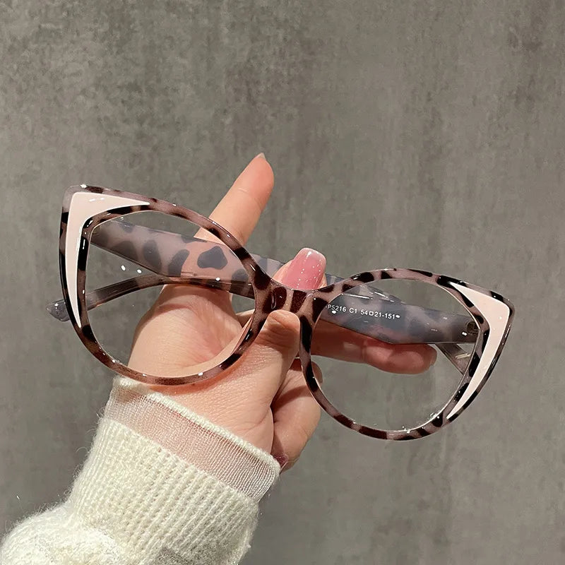 Cat Eye Blue Light Blocking Glasses - Large Frame Fashion Eyewear for Women & Men