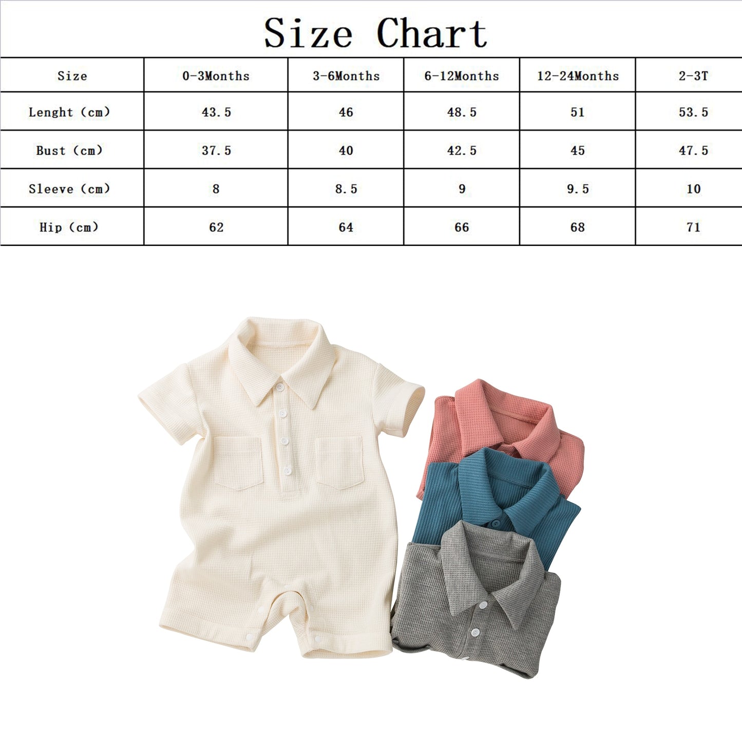 Baby Short Sleeve Bodysuit Jumpsuit