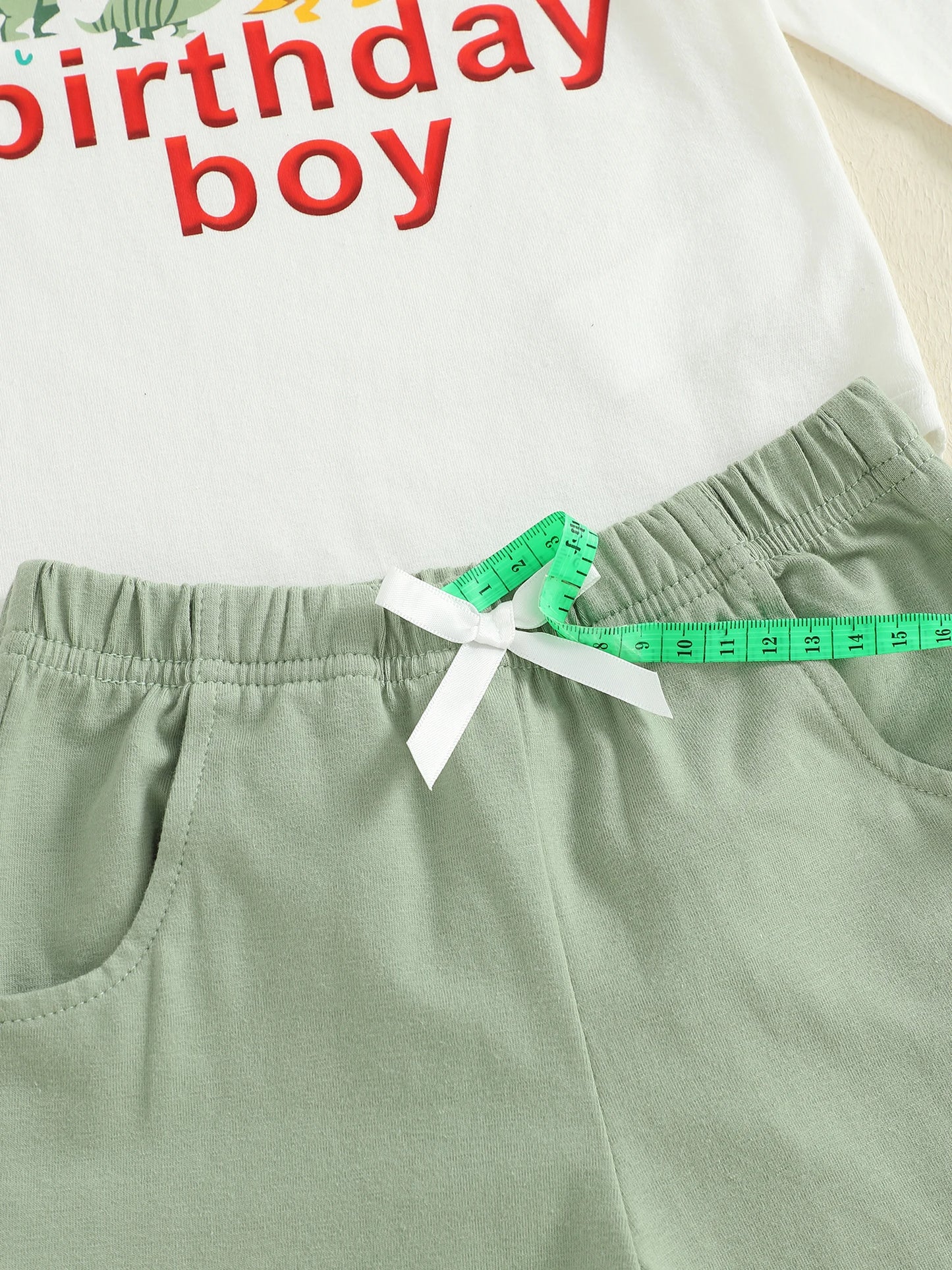 Baby Boys Dinosaur Outfit Set - 3-Piece Long Sleeve Romper, Pants & Hat (0-24M)