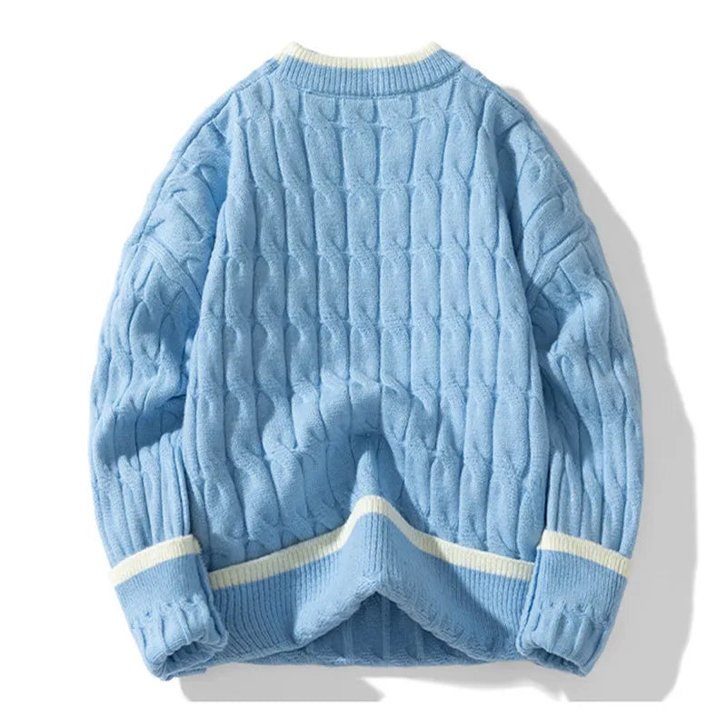 Men's Loose Knitted Pullover Sweater