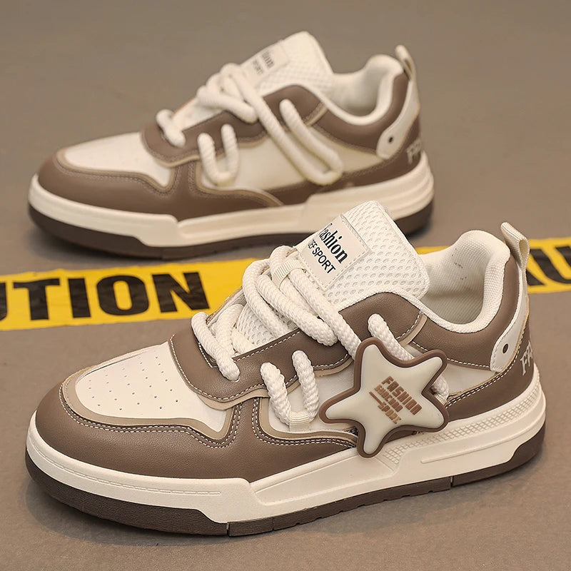 Men's Casual Stars Platform Skateboard Tennis Sports Comfortable Vulcanized Sneakers