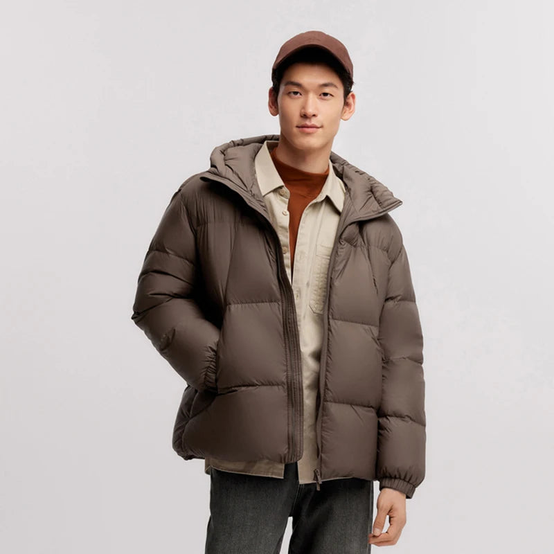 Men's Thermal Three-Proof Hooded Down Jacket - Winter Outerwear