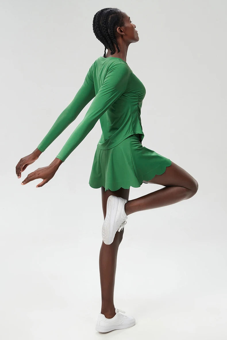 Two-Piece Athletic Set - Breathable Running Suit with Shorts