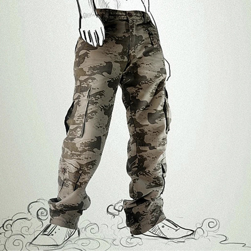 Men's Cargo Pants Camouflage Trousers Military Pants ( No Belt)