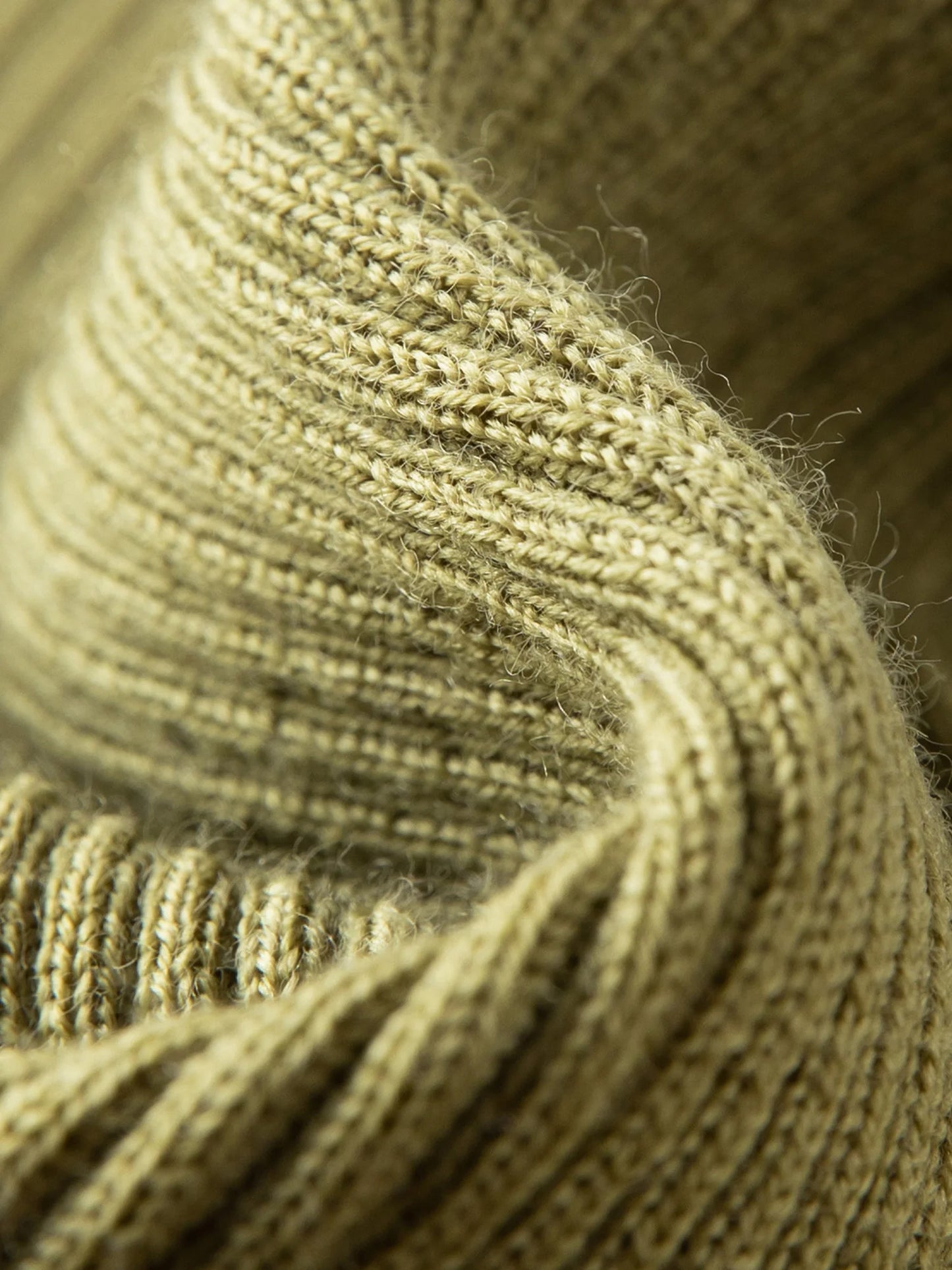 Merino Wool Ribbed Knit Sweater